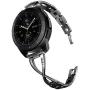 V-MORO Jewelry Bracelet Compatible with Galaxy Watch 42mm Bands/Active 40mm Band Black 20mm Bling Metal Bangle Raplcement for Samsung Galaxy Watch 42mm/Galaxy Watch Active 40mm Women Girl