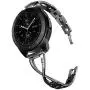 V-MORO Jewelry Bracelet Compatible with Galaxy Watch 42mm Bands/Active 40mm Band Black 20mm Bling Metal Bangle Raplcement for Samsung Galaxy Watch 42mm/Galaxy Watch Active 40mm Women Girl