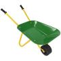 Costzon Kids Metal Wheelbarrow, Yard Rover Steel Tray, Metal Construction Toys Kart, Tote Dirt/Leaves/Tools in Garden for Toddlers, Green