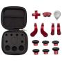 Metal Plating Thumbsticks, 2 D-Pads Kits, 4 Paddles Hair Trigger Buttons (Mini & Medium) Replacement for Elite Series 2 Controller - (Plating Red)
