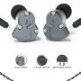 RevoNext QT3S in Ear Monitor, Noise Isolating Wired Headphones Quad Driver in Ear Earbuds 2DD+2BA Metal Shell HiFi Bass Headphones with 0.78mm 2 Pins Detachable Cable(Gray mic) RevoNext QT3S in Ear Monitor, Noise Isolating Wired Headphones Quad Driver in Ear Earbuds 2DD+2BA Metal Shell HiFi Bass Headphones with 0.78mm 2 Pins Detachable Cable(Gray mic)