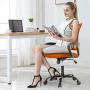 Ergonomic Office Chair Cheap Desk Chair Mesh Computer Chair with Lumbar Support Modern Executive Adjustable Comfortable Mid Back Chair Task Rolling Swivel Chair for Home&Office, Orange