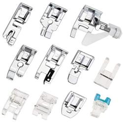 Presser Feet Set 11Pcs Snap On Sewing Machine Foot for Brother Singer Janome Babylock Kenmore Low Shank Sewing Machine Use