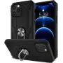 SALITOG Compatible with iPhone 12 Pro Max Case, Military-Grade Shockproof Drop Protection Cover with Metal Rotating Kickstand for 6.7inch - Black