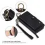 JAZ iPhone 8 Wallet Case / iPhone 7 Wallet Case - Multi-Function Wristlets Zipper Purse Detachable Magnetic 14 Card Slots Money Pocket Clutch Leather Wallet Case for Apple iPhone 8 / 7 / 6S / 6 Black JAZ iPhone 8 Wallet Case / iPhone 7 Wallet Case - Multi-Function Wristlets Zipper Purse Detachable Magnetic 14 Card Slots Money Pocket Clutch Leather Wallet Case for Apple iPhone 8 / 7 / 6S / 6 Black