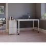 Office Dimensions 21647 White RTA 48'' Wide Mobile Metal Desk Workstation Home Office Collection