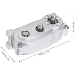 RC Transfer Case, Metal 1/10 Transfer Case RC Crawler Parts RC Accessories(Silver)