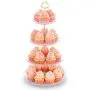 NWK 3/4-Tier Cupcake Stand with Crystal Clear Plates and Gold Metal Struts Dessert Tower Display Rack Serving Tray for Wedding Birthday Autumn Thanks Giving Baby Shower Party NWK 3/4-Tier Cupcake Stand with Crystal Clear Plates and Gold Metal Struts Dessert Tower Display Rack Serving Tray for Wedding Birthday Autumn Thanks Giving Baby Shower Party