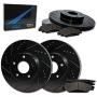 [Front + Rear] Rotors w/Metallic Pad Elite Brakes (Silverado 1500 Sierra 1500)
