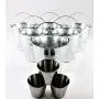 THORIUM 6 Piece Galvanized Mini 4'' x 4'' x 3'' Metal Buckets, Silver Tinplate Serving Pails for Herbs, Flowers, Candy, Even Decor, Party Favours Complete with 3 Sauce Ramekins THORIUM 6 Piece Galvanized Mini 4'' x 4'' x 3'' Metal Buckets, Silver Tinplate Serving Pails for Herbs, Flowers, Candy, Even Decor, Party Favours Complete with 3 Sauce Ramekins