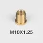 Homyl Pack of 5 Universal Gear Shift Knob Adapter Nuts Insert Set M10x1.25 Gold