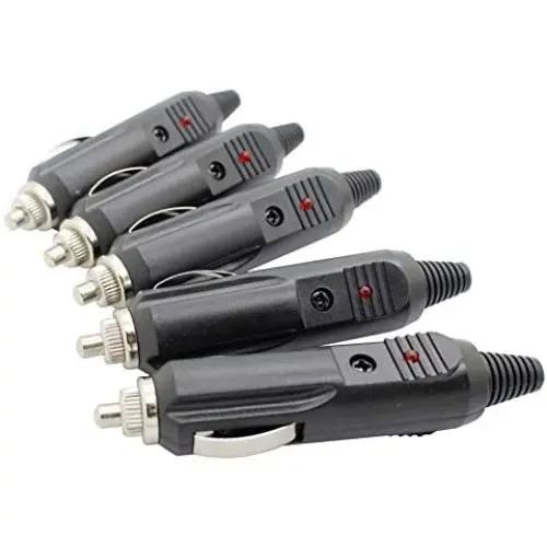 discoGoods 5PCS 12V Male Car Cigarette Lighter Socket Plug Connector With Fuse Red LED Cigar Lighter discoGoods 5PCS 12V Male Car Cigarette Lighter Socket Plug Connector With Fuse Red LED Cigar Lighter