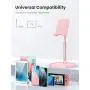 Cell Phone Stand,Angle Height Adjustable LISEN Cell Phone Stand for Desk,Thick Case Friendly Phone Holder Stand for Desk, Compatible with All Mobile Phones-Pink Cell Phone Stand,Angle Height Adjustable LISEN Cell Phone Stand for Desk,Thick Case Friendly Phone Holder Stand for Desk, Compatible with All Mobile Phones-Pink