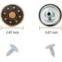 Hestya 40 Sets Jeans Buttons Metal Button Snap Buttons Replacement Kit with Rivets and Plastic Storage Box (Bronze)