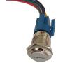 Etopars 12V 5A Car Motor Red LED Light Momentary Speaker Horn Bells Push Button Stainless Steel Metal Switch Toggle 19mm Socket Plug Wire