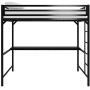 DHP Miles Metal Full Loft Bed with Desk, Black