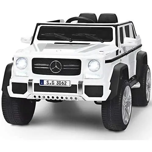 Costzon Ride on Car, Licensed Mercedes-Benz Maybach G650S, 12V Battery Powered Toy w/ 2 Motors, 2.4G Remote Control, 3 Speeds, Lights, Horn, Music, Truck, Electric Vehicle for Kids (White) Costzon Ride on Car, Licensed Mercedes-Benz Maybach G650S, 12V Battery Powered Toy w/ 2 Motors, 2.4G Remote Control, 3 Speeds, Lights, Horn, Music, Truck, Electric Vehicle for Kids (White)