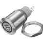 ESUPPORT 12V Car Vehicle Red LED Light Rear Fog Push Button Metal Toggle Switch 16mm