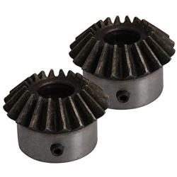 CNBTR 2PCS 45# Steel 2 Modulus 20 Teeth 14mm Hole Dia 90 Degrees Tapered Bevel Gear Wheel