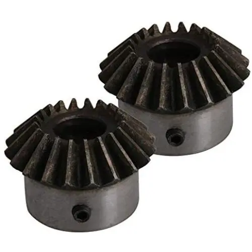 CNBTR 2PCS 45# Steel 2 Modulus 20 Teeth 14mm Hole Dia 90 Degrees Tapered Bevel Gear Wheel