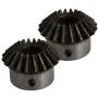 CNBTR 2PCS 45# Steel 2 Modulus 20 Teeth 14mm Hole Dia 90 Degrees Tapered Bevel Gear Wheel