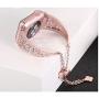 Secbolt Bling Metal Bands Compatible with Apple Watch Band 38mm 40mm iwatch SE Series 6/5/4/3/2/1, Dressy Jewelry Diamond Cuff Bracelet Bangle Wristband Women, Rose Gold