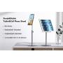 Sturdy Cell Phone Stand & Tablet Holder - Adjustable Height- Angle Metal iPhone Holder for Desk & Kitchen- Strong Alloy for All Devices- Tablet iPad Stands and Holders iPad Stand iPhone Stand