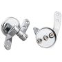 Lystin Toilet Seat Hinges Replacement Parts with Fittings, Pair of Zinc alloy Finished Replacement Hinges Adjustable Toilet Seats Hinges with Bolts and Nuts