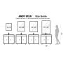ANDY STAR Wall Mirror for Bathroom, 24x36 Inch Black Bathroom Mirror, Stainless Steel Metal Frame with Rounded Corner, Rectangle Glass Panel Wall Mounted Mirror Decorative for Bathroom