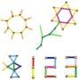 Veatree 150 Pcs Magnetic Building Sticks Blocks Toys, Magnet Educational Toys Magnetic Blocks Sticks Stacking Toys Set for Kids and Adult, Non-Toxic Building Toy 3D Puzzle with Storage Bag