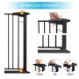 KingSo 80 inch Auto Close Baby Gate Super Wide Safety Gate Foldable Extra Wide 33-80 inch Walk Thru for House Stair Doorways Hallways Include Hardware Mounts(30'' Tall, Black)