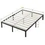 ZIYOO Bed Frame 16 Inch Metal Platform Bed with Wooden Slat Support,3500lbs Heavy Duty/Strengthen Support Mattress Foundation,Noise Free,Queen,Black ZIYOO Bed Frame 16 Inch Metal Platform Bed with Wooden Slat Support,3500lbs Heavy Duty/Strengthen Support Mattress Foundation,Noise Free,Queen,Black