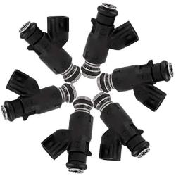 Fuel Injectors Parts,ROADFAR 4 Hole Fuel Injector Kits Fit for Hyundai Azera/Entourage/Genesis/Santa Fe/Sonata/Hyundai Veracruz,Kia Amanti/Sedona/Sorento,35310-3C000,Set of 6