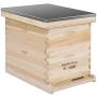 VIVOHOME Wooden 20 Frames Langstroth Honey Bee Hive Box with Metal Roof