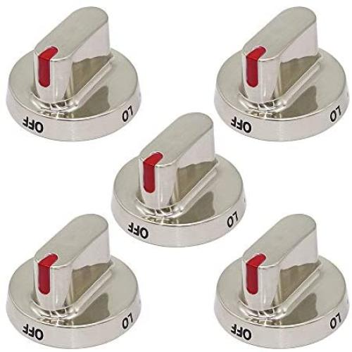 Primeswift DG64-00472A Metal Stove Knob Replacement for Oven Gas Stove konb Dial DG64-00347A,PS10058981,AP5949480,FX510BGS (5 PK)