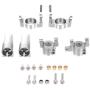 DAPENGNIAO Metal Front Steering Knuckles C Hub Carrier Rear Axle Lock Out Set Suitable for Axial SCX10 II 90046 90047 RC Car Parts Accessories (Color : Silver)