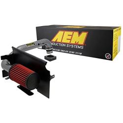 AEM 21-8311DC Brute Force Intake System with Gun Metal Tube and Red Dry Filter for Jeep Wrangler TJ 1997 - 2006 4.0 L6, Charcoal