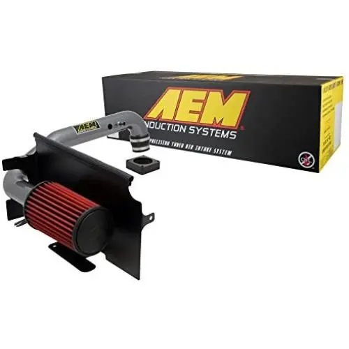 AEM 21-8311DC Brute Force Intake System with Gun Metal Tube and Red Dry Filter for Jeep Wrangler TJ 1997 - 2006 4.0 L6, Charcoal