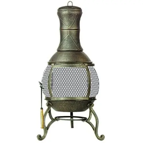 Deckmate Corona Outdoor Chimenea Fireplace Model 30075 Deckmate Corona Outdoor Chimenea Fireplace Model 30075