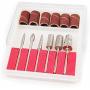 ZXUY 6pc Nail Drill Bits for Machine Replacement 3/32'' Shank Size Acrylic Art