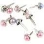 Jili Online 200 Pieces Metal Pearl Head Brads Paper Fastener for Scrapbooking Cardmaking Decoration DIY 6mm Jili Online 200 Pieces Metal Pearl Head Brads Paper Fastener for Scrapbooking Cardmaking Decoration DIY 6mm