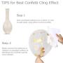 Confetti Balloons 12'' Party Balloons Latex Balloons Birthday Balloons Baby Shower Balloons Wedding Balloons for More Parties 50 Pcs Pack-White, Gold, Golden Confettii Balloons with Ribbon