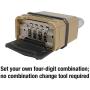 Master Lock M175XDLF Heavy Duty Outdoor Combination Lock, 1-1/2 In. Shackle, Brass Finish
