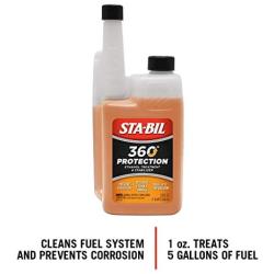 STA-BIL 360 Protection Ethanol Treatment And Fuel Stabilizer - Prevents Corrosion - Prevents Ethanol Damage - Cleans Entire Fuel System - Treats 160 Gallons, 32 fl. oz. (22275)