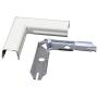Wiremold Metal Raceway, Extending Power, On-Wall, Flat Elbow, Ivory, B-6