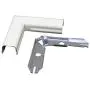 Wiremold Metal Raceway, Extending Power, On-Wall, Flat Elbow, Ivory, B-6