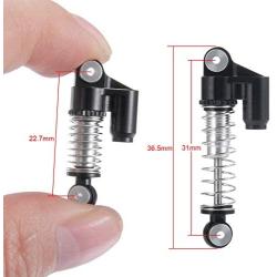 Que-T 4pcs Metal Shock Absorber Damper for 1: 24 Axial SCX24 AXI90081 RC Crawler Car Upgrade Parts