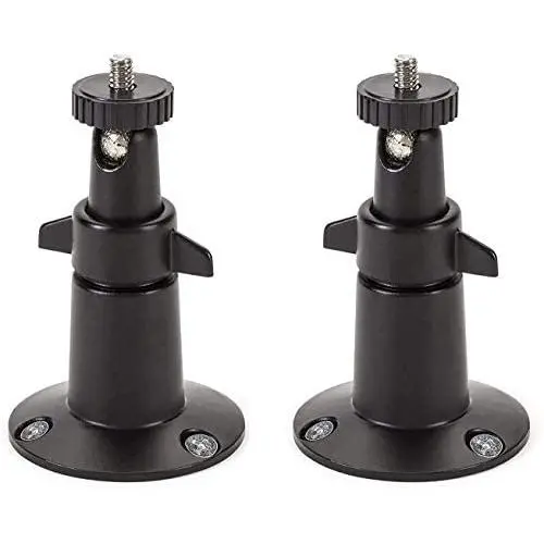 Adjustable Indoor/Outdoor Security Metal Wall Mount Compatible with Arlo Pro/Pro 2/Pro 3/Pro 4/Ultra/Ultra 2 & Others - Ring Stick Up Cam Battery, eufyCam E/2C, Wyze Cam Outdoor/Pan (2 Pack, Black) Adjustable Indoor/Outdoor Security Metal Wall Mount Compatible with Arlo Pro/Pro 2/Pro 3/Pro 4/Ultra/Ultra 2 & Others - Ring Stick Up Cam Battery, eufyCam E/2C, Wyze Cam Outdoor/Pan (2 Pack, Black)
