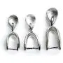 Linsoir Beads Metal Pinch Clip Bail Bead Pendant Connector Jewelry Findings Rhodium Plated 7X20mm Pack of 50