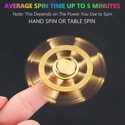 ATESSON Fidget Spinner Toys for Kids Adults, Copper Material Finger Toys, High Speed Stainless Steel Bearing Metal Hand Spinners EDC ADHD Focus Anxiety Stress Relief Boredom Killing Time Toys